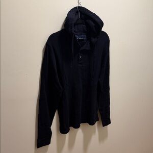 Denim & Flower Charcoal Waffle Knit Hooded Shirt
